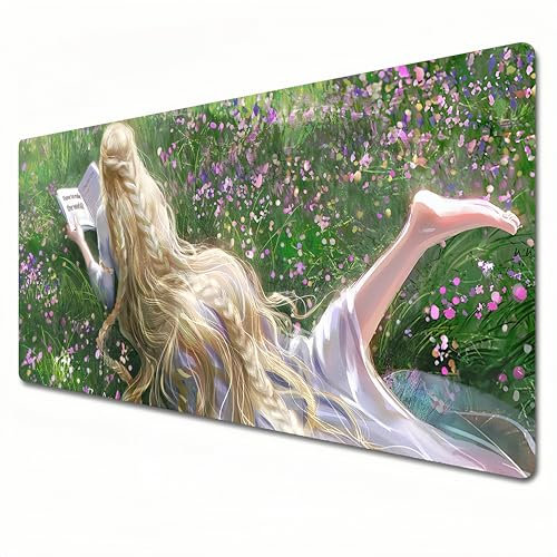 QMDUQMYZ Elden Ring Nightreign Mauspad, XXL, grün, großes Gaming-Mauspad, 900 x 400 cm, geeignet für Tastatur-Pads und Schreibtischunterlagen für Heimbüro, Miquella (XXL)