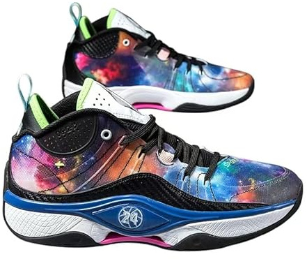 Chaussures de basket-ball lumineuses résistantes à l'usure MD + semelle en caoutchouc hautement élastique pour couple, Violet de gentiane, 8.5