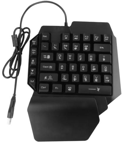 SHINEOFI Clavier Main Mécanique Gauche Compact Léger Rétroéclairé pour Gaming Portable Pc Et Ordinateur Portable