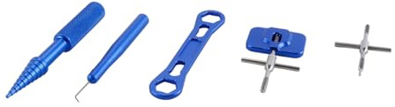 Durlo Reel Repair Tool Kit for Fishing Reel Removal Bearing Maintenance Spool Disassembling Wrench Blue
