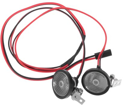 VGOL 1 Paar Runde LED-Scheinwerfer für RC-Autos Kompatibel mit Axial TRX4 TRX6 Redcat RR10 MST 1/10 1/8