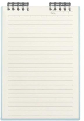 Quaderno a fogli mobili con spirale staccabile - A5 flip-up-1 linea orizzontale
