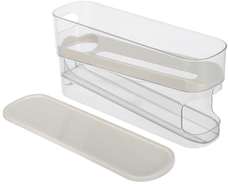 Abaodam Space-saving Refrigerator Egg Dispenser with Tiered Design and Easy to Clean Pp Material, Automatic Rolling Egg Tray for Kitchen and Pantry Organisation