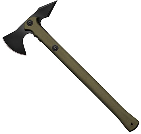 Cold Steel Trench Hawk Tomahawk, OD-Grün, langlebige Secure-Ex-Hülle