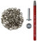 100 Stück Metall Ösen rostfrei (Eyelet) mit Scheiben 4 mm + Locheisen + Ösenwerkzeug (silber)