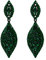 EVER FAITH Damen Ohrringe Österreichische Kristall Hochzeit Braut Charm 2 Blatt Drop Baumeln Ohrstecker Grün Schwarz-Ton