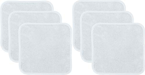 Erwin Müller Microfaser Abschminktücher weiß Größe 30x30 cm, Make-up Entferner, Gesichtsreinigung 6er-Pack - umweltfreundlich, wiederverwendbar, waschbar