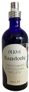 OLIO DI MANDORLE DOLCI 100 ml – SPREMUTO A FREDDO – NUTRE LA PELLE contro L’INVECCHIAMENTO CUTANEO e la formazione di SMAGLIATURE – Puro Concentrato e Naturale – Prodotto a mano in Toscana