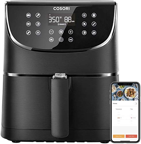 COSORI CS158-AF Friggitrice ad Aria WiFi, Friggitrice Senza Olio, Nero Obsidian
