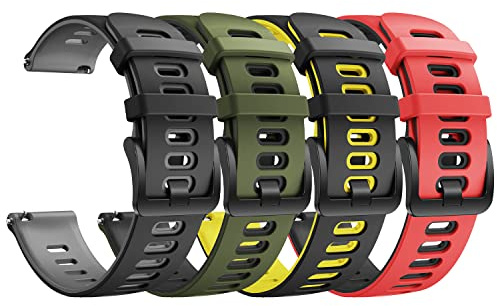 ANBEST 22mm Armbänder Kompatibel mit Garmin Vivoactive 4/Venu 2 Armband, Sport Silikon Uhrenarmband für Gear S3/Galaxy Watch 46mm/Gear S3 Frontier/Galaxy Watch 3 45mm