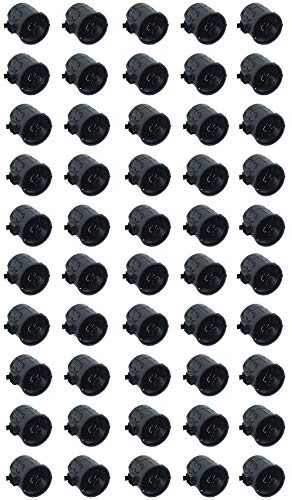 Meister 7460140 Lot de 50 boîtes d'interrupteurs encastrées – 60 mm de Profondeur – Noir – Diamètre 60 mm – pour Montage d'interrupteurs et de Prises/boîte encastrée avec Embouts Tunnels/boîte de