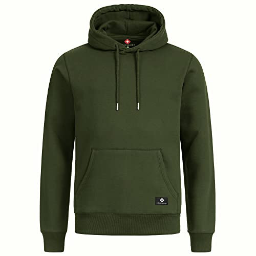 Höhenhorn Janga Sweat à capuche pour homme en coton de qualité supérieure, vert, 5XL