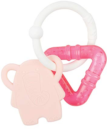 Nattou Kühlender Beißring aus Silikon, Elefant, Wassergefüllt, BPA-frei, 13.5 x 10.5 x 15 cm, Silicon 877930 mehrfarbig