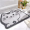Niedlicher Badteppich Badematte für Badezimmer Rutschhemmender Weicher Badteppich für Duschen Niedlich Plüsch Mikrofaser Super-saugstark Plüschteppich für 47x70cm