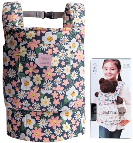 Bebamour Sac de transport pour poupée, accessoires de poupée, sac de rangement, sac à dos, porte-jouets, porte-poupée, fleur verte