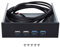 USB 3.0 Front Panel Hub, 5,25 Zoll 19 Pin/9Pin auf USB 3.0 USB 2.0 4 Port Metall Optischer Laufwerkschacht für Windows, XP, Vista, Windows 7 32 & 64 Bit