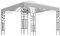 vidaXL Tonnelle avec Guirlande Lumineuse à LED Belvédère de Jardin Pavillon d'Extérieur Tente de Réception Chapiteau Barbecue 3x3 m Blanc 180 g/m²