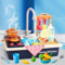 Lavandino Giocattolo con Acqua Corrente| Lavandino da cucina Giocattolo |Lavare IPiatti da Cucina per Bambini Set Giochi di Imitazione per Imparare con Giochi di luce Realistici