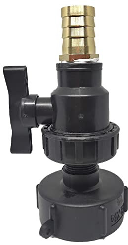 SagaSave Ball Valve Repair Kit, IBC S60X6 3/4'' Thread Water Tank Outlet Fitting Connector Adapter for Home Garden - 25mm Hose Tail