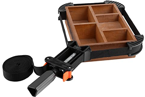 Corner Clamps for Woodwork, Band Strap Clamp, 4m Adjustable 4 Jaws Picture Frame Clamp Strap for Cabinets Drawers Barrels Picture Frame DIY Crafts