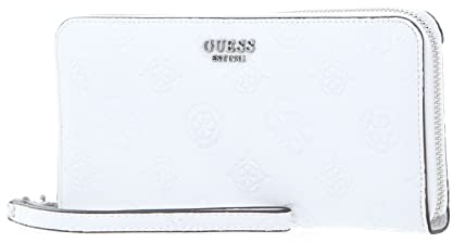 GUESS Galeria SLG Large Zip Around Wallet White