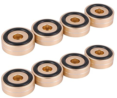 zabeto 8PCS Turntable Isolation Feet Pads Aluminium-Lautsprecherspitzen StandfußKegel Basismatte für Audio-SoundverstäRker