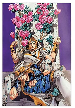 Anime JoJo's Bizarre Adventure 5 Leinwand-Poster, Schlafzimmer, Dekoration, Sport, Landschaft, Büro, Raumdekoration, Geschenk, ungerahmt, 30 x 45 cm