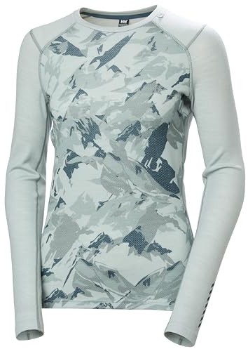 Helly Hansen Women's W Lifa Merino Midw Gra Crew, Green, M
