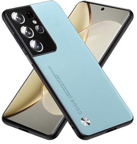 RankOne Coque Compatible avec Samsung Galaxy S21 Ultra (6.8), Etui en Silicone Housse - Bleu Clair