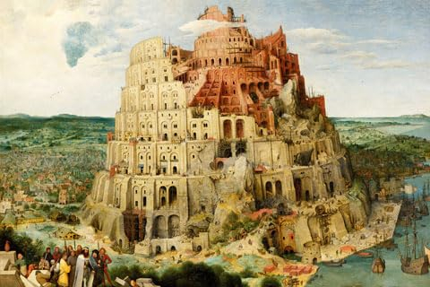 Pieter Bruegel der Ältere - Der Turmbau zu Babel - Poster Kunstposter Druck - 91,5x61 cm