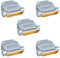 Harrisen 5 Stücke DB25 RS232 D-SUB Serielle Lötbecher Steckverbinder Kit,Vergoldet Gelenke RS232 Serienlötart 25-Pin D Sub Koppler mit Kunststoffhauben,Zugentlastung Tülle und Schrauben (stecker)