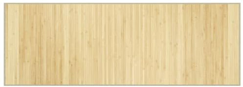 vidaXL Teppich, Bambusteppich Rechteckig, Bambusmatte rutschfest für Wohnzimmer, Läufer Küchenteppich Flurteppich, Modern, Hell Natur 70x200cm Bambus