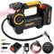 Compresseur à Air Portatif avec 21V Batterie, Gonfleur de Pneus sans fil Compresseurs d'Air 160PSI Gonfleur Pneus Voiture avec Arrêt Automatique,LED,Kit de Valves pour Voitures,Vélos et Ballons