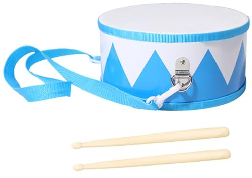 Snare Drum for Kids, Children Percussion Musical Instrument with 2 Pcs Drumsticks, Adjustable Strap for Kids' New Year, Christmas, Halloween, Birthday Gift (Blue)