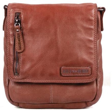 Hill Burry • Unisex Umhängetasche aus Leder HB6212 (Rot)