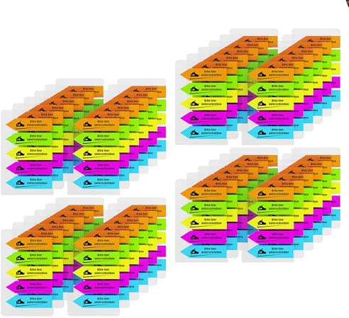 KIFZM 3600 Bitte hier unterschreiben Aufkleber, Pfeil-Etiketten Aufkleber selbstklebend Sign Here Tabs Sign Here Index Fahnen für Dokumente Notizbücher Verträge, Bücher oder Akten (3600 PCS,48 Sets)