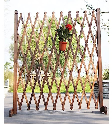 Panneau de clôture de jardin en treillis en bois rétractable pour décoration extérieure et bordure de parterre de fleurs