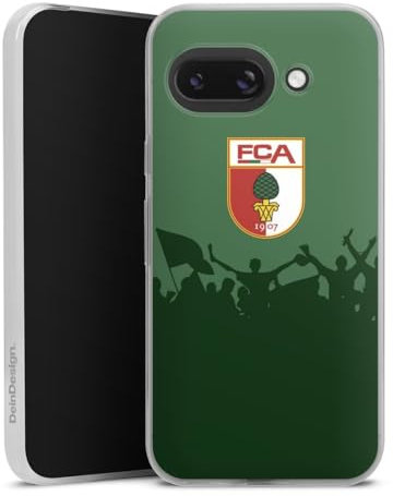 Slim Case extra dünn kompatibel mit Google Pixel 9A Silikon Handyhülle transparent Hülle FC Augsburg FCA Bundesliga
