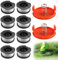 Foydream 12 Pièces Bobine Fil Coupe Bordure pour Black et Decker, 1,65mm avec 9m Fil Coupes Bordure, Contient 8 Bobines de Coupe Rechange, 2 Couvercles de Bobine et 2 Ressorts de Rechange