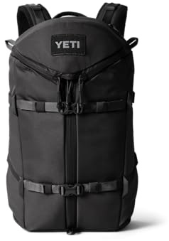 YETI Ranchero 22L Everyday Carry Backpack, Black | Water & Abrasion-Resistant Lightweight Rucksack with RipZip Opening, Hydration Holsters & Organised Storage