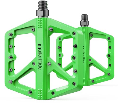 TailorRide MTB Pedale – rutschfeste Fahrradpedale aus Nylon-Composite, 3-Lager & 16 Pins, Breite Plattform für Mountainbike, BMX & E-Bike (9/16 Zoll)
