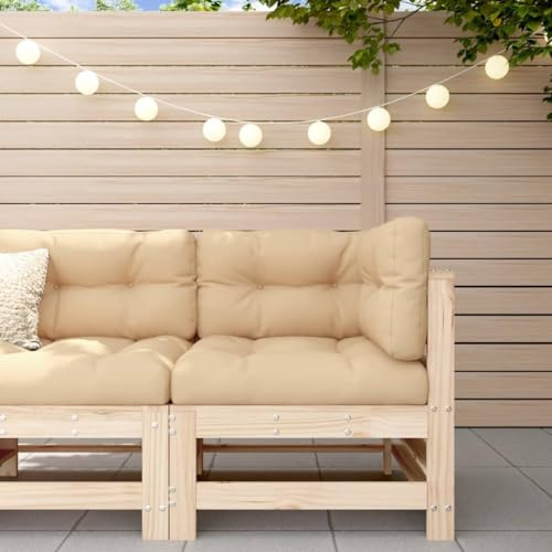 Garten-Ecksofa Massivholz Kiefer Outdoor Couch Patio Sofa für Balkone