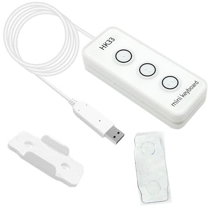 Plyisty 3-Tasten-Tastatur, USB-Kabel Kopieren Sie eine Handspieltastatur für eine Hand-Gaming-Tastatur für das Büro der Gaming-Büro (HK33UW Weiß)
