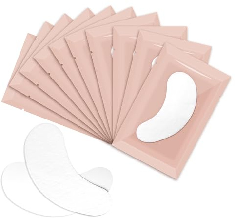 Natuhana Augenpads für Wimpernverlängerung,Wimpernpads Hydrogel Augen Pads Eye Gel Patches für Eyelash Extensions Zubehör,50 Paar