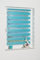 K-home Klemmfix Doppelrollo Andorra ohne Bohren Iceblau 120 x 150 cm (B x L)