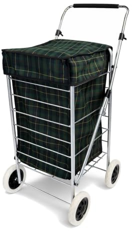 Oypla 4 Wheel Folding Shopping Trolley Bag Cart Market Laundry