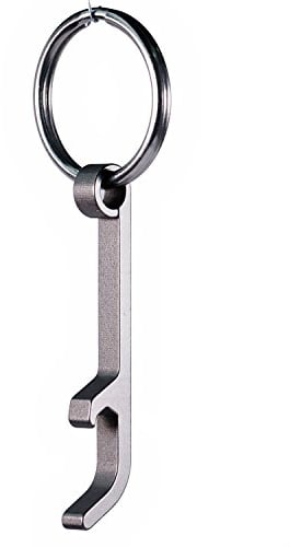 xthel Titanium Bier Flaschenöffner mit Edelstahl Schlüsselanhänger Key Ringe