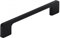 SIRO Möbelgriff Bad-Reichenhall, Modern, Druckguss schwarz matt pulverbeschichtet, 204 mm x 30 mm x 9 mm, LA 192 mm, 2027-204PB12