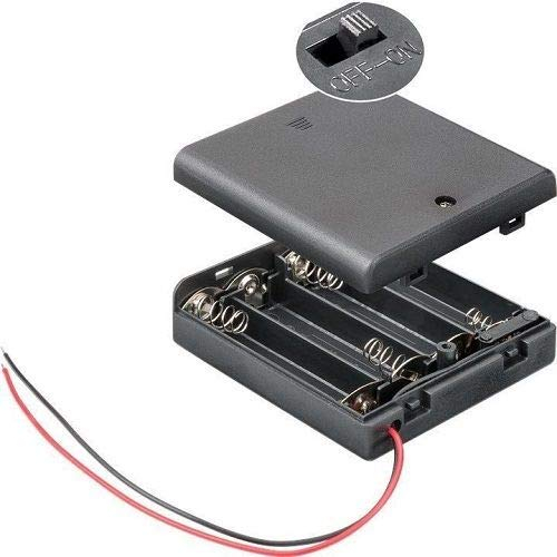 Portapilas LR6 AA con Interruptor (4 Pilas)
