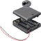 Cablepelado - Portabatterie per 4 batterie LR6 AA con interruttore, nero